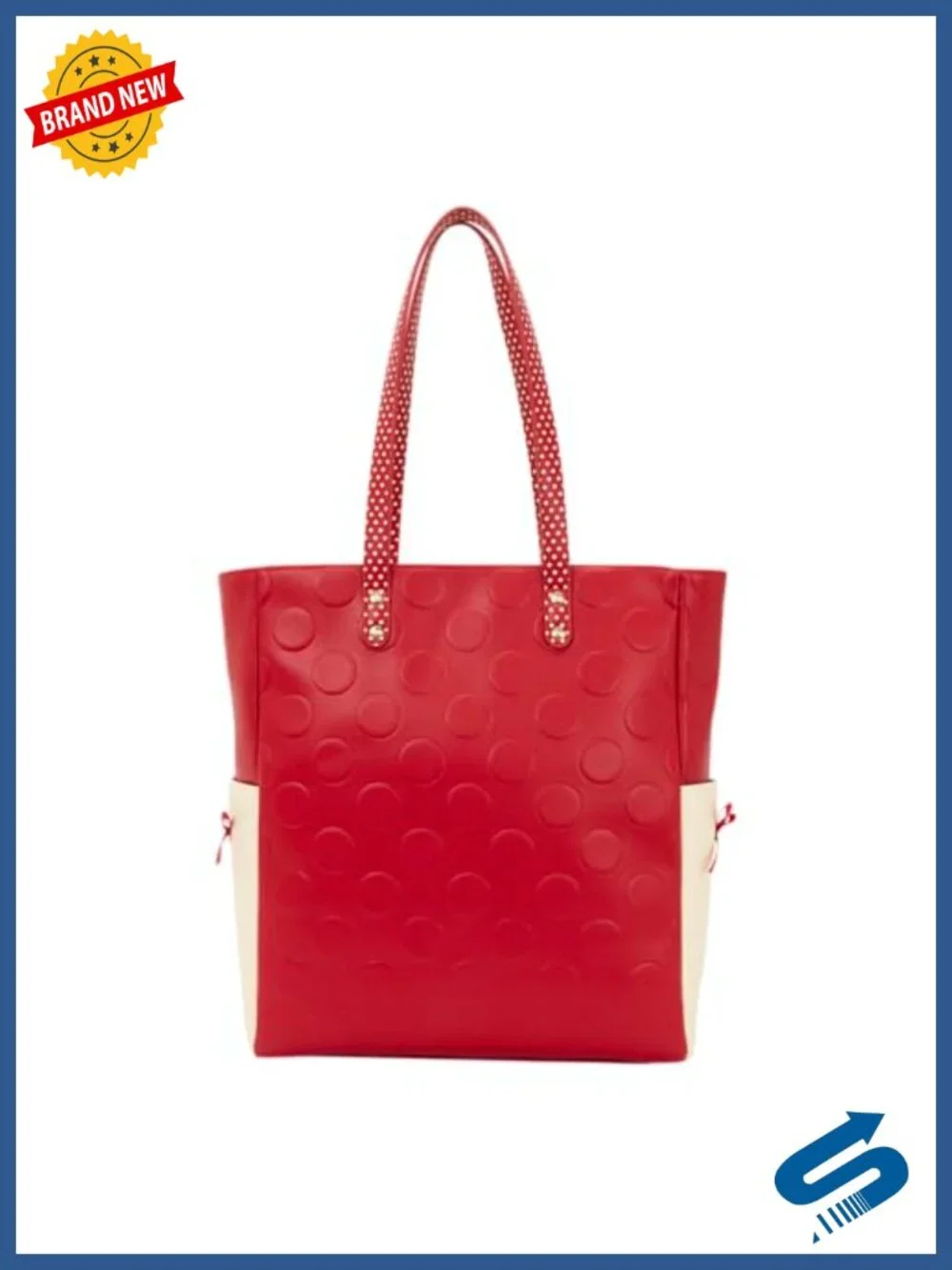 Minnie Mouse Rock The Dots Coquette Tote Bag Faux Leather